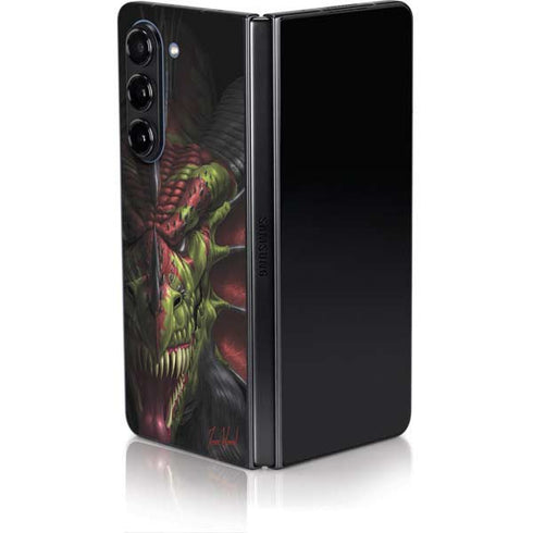 Lair of Shadows Dragon by Tom Wood Galaxy Z Fold5 5G Skin